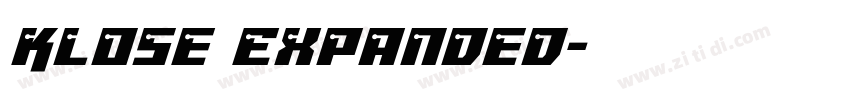 Klose Expanded字体转换